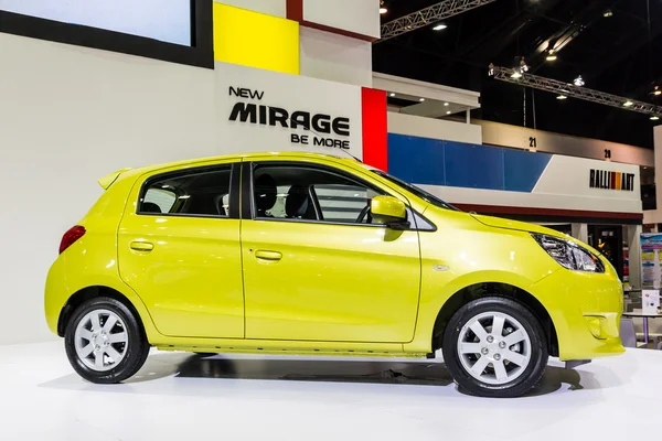 BANGKOK-DEC 03: Mitsubishi Mirage on Display at Thailand Interna — Stock Photo, Image