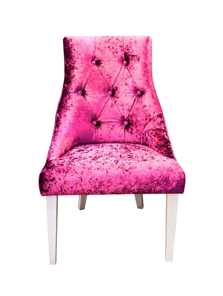 Roze sofa geïsoleerd met uitknippad — Stockfoto