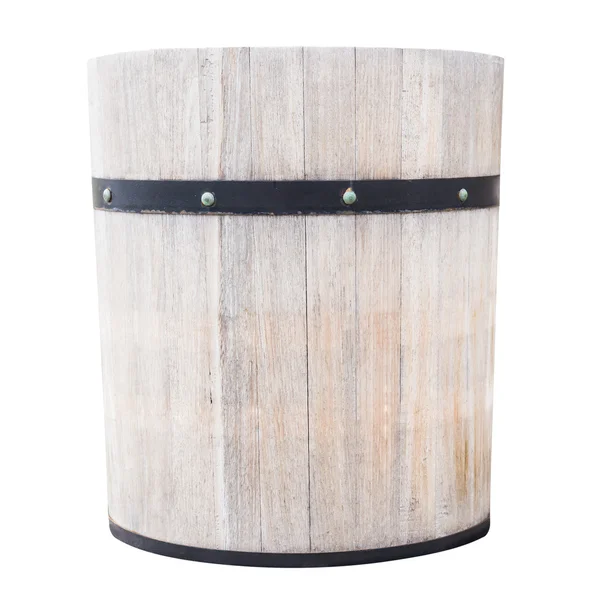 Wood bucket isolated — Stock Photo, Image