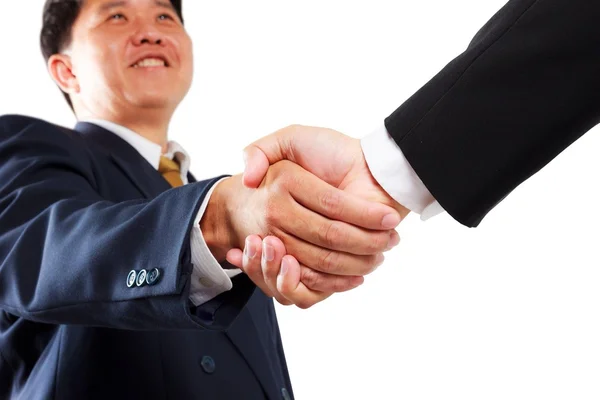 Człowiek biznesu drżenie ręki — Zdjęcie stockowe
