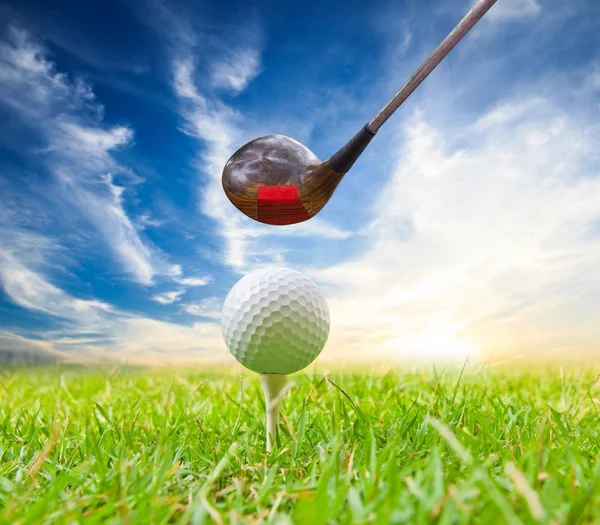 Palla da golf su T — Foto Stock