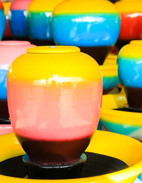 Colorful pitchers — Stock Photo, Image