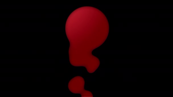 Blood drips on a black background. Animation — Stock Video