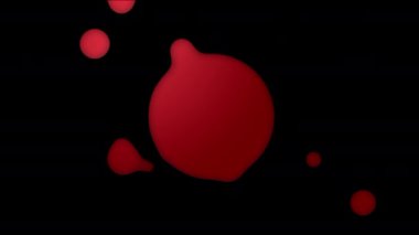 Siyah arka planda kan damlıyor. Canlandırma