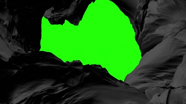 Black Wavy Background Green Screen — Stok video