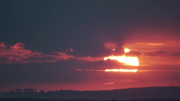 Big Sun Clouds Timelapse — Video Stock