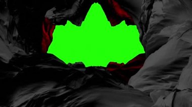 Siyah ve kırmızı dalgalı arka plan. Yeşil Ekran