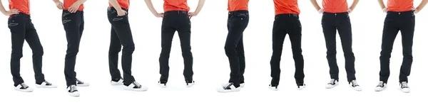 Lager dan een gordel - stijlvolle mannen kleding. Jeans. — Stockfoto