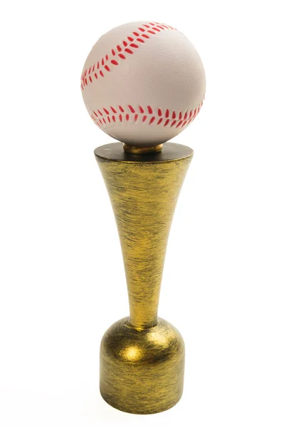 Troféu de beisebol isolado sobre fundo branco — Fotografia de Stock