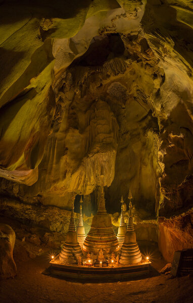 Beautiful Buddha Pagoda in the cave