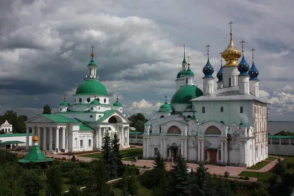 Oroszország, rostov veliky. Megváltó yakovlevsky dimitriev kolostor. panoráma. Stock Kép