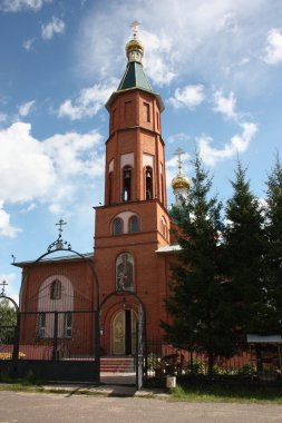 st. seraphim sarov bir kilise. Rusya, Çuvaşistan Cumhuriyeti, shumerlya.