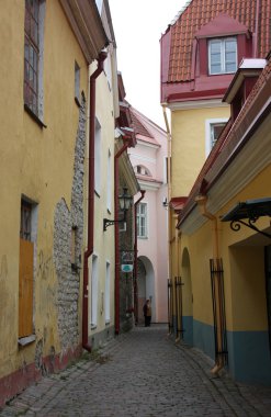 Old street of Tallinn. Estonia.