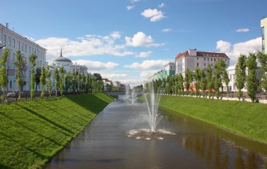 Bulak canal kazan şehri. Rusya, Tataristan Cumhuriyeti