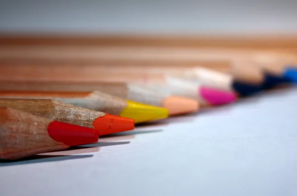 Färgade pennor. — Stockfoto
