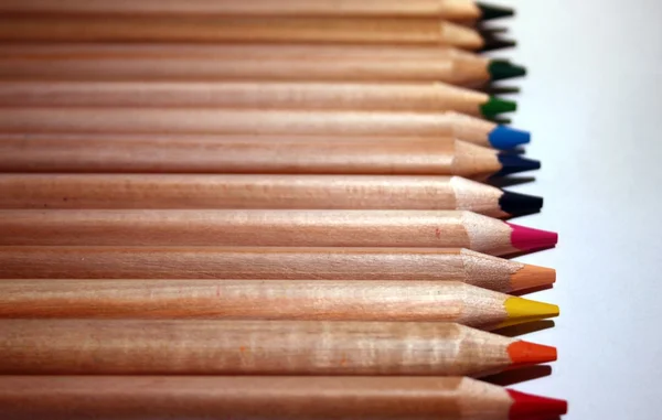 Färgade pennor. — Stockfoto