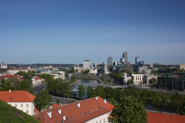 castle Hill vilnius Panoraması. Litvanya
