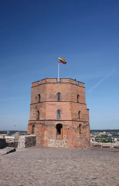 Wieża Giedymina na wzgórzu Zamkowym w Wilnie, Litwa — Zdjęcie stockowe