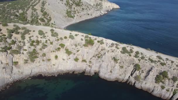 Aerial Footage Famous Paradise Bay Crimea Drone Footage — Vídeo de stock