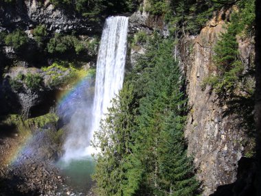 gökkuşağı ve dağlar, şelaleler