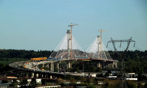 Bau einer neuen Brücke in Vancouver — Stockfoto