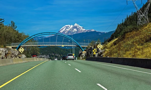 Meer Himmel Autobahn Die Bergstraße Von Vancouver Zur Pfeifer Und — Stockfoto