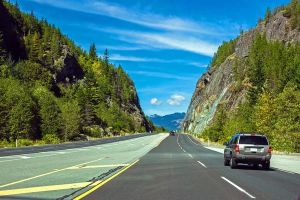 Sea Sky Highway Estrada Montanha Vancouver Para Whistler Lillooet Town — Fotografia de Stock