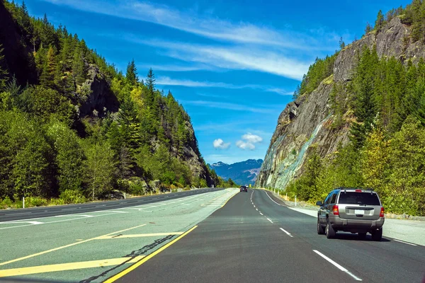 Sea Sky Highway Mountain Road Vancouver Whistler Lillooet Town Stock Image