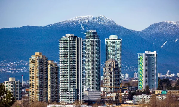 New Residential Area High Rise Buildings City Burnaby Construction Site — Stock Photo, Image
