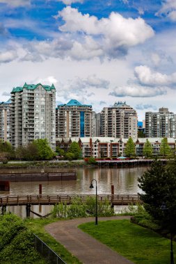 Apartment Buildings on the waterfront in Downtown  of New Westminster City
