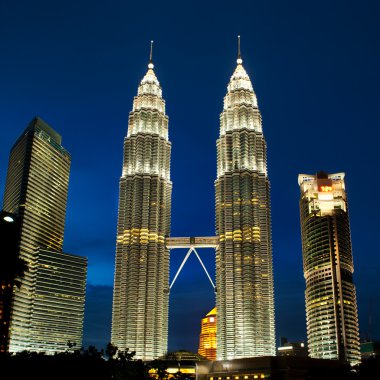 kuala Lumpur, Malezya-petronas kuleleri ile Cityscape.