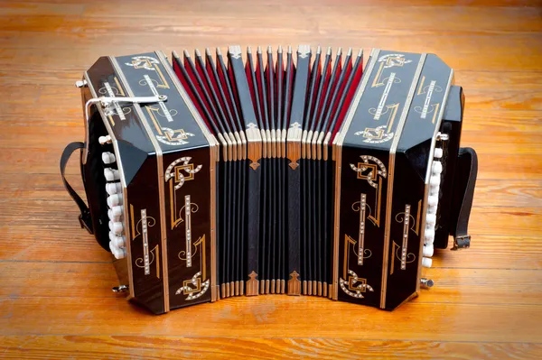 Traditionelles Tango-Musikinstrument, Bandoneon genannt. — Stockfoto