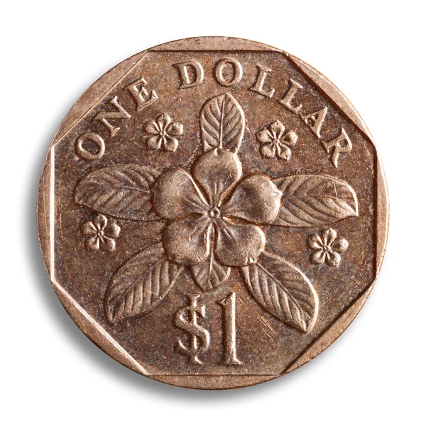 Singapore dollar, clipping path. — Stock Photo, Image