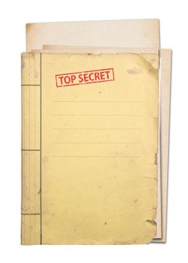 Top secret folder isolated. clipart