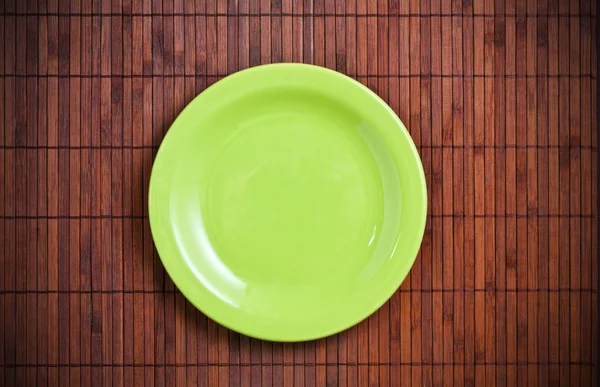 Empty green plate. — Stock Photo, Image