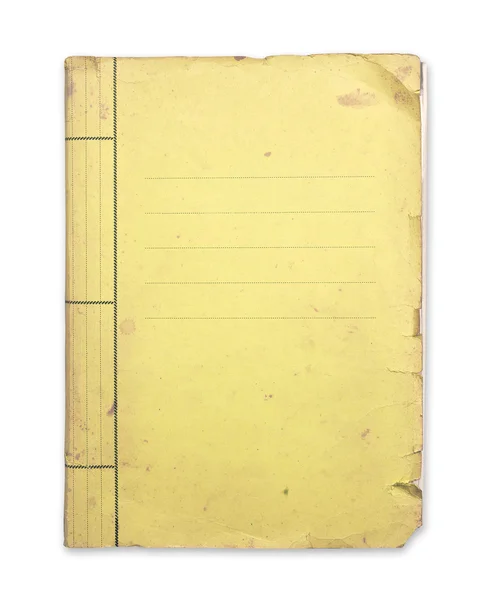 孤立的老黄色文件夹 — 图库照片