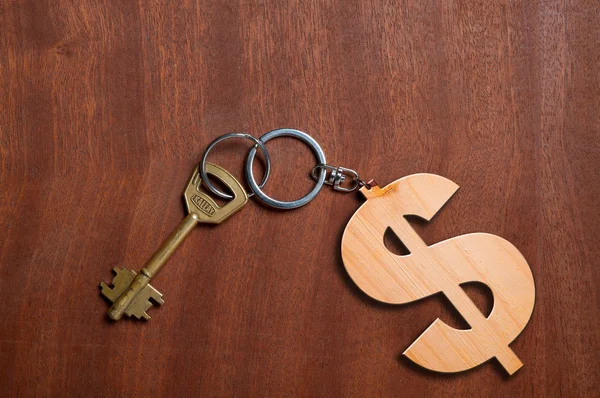 Money key chain. — Stock Photo, Image