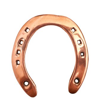 Horseshoe isolated, white background. Clipping path.