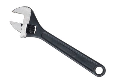 Adjustable wrench isolated on white background clipping path