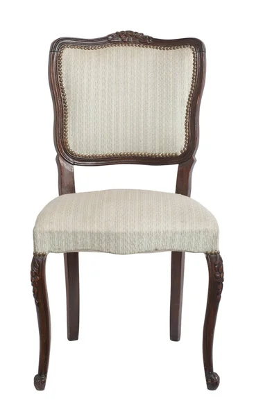 Vintage Chair White Background Clipping Path — 图库照片