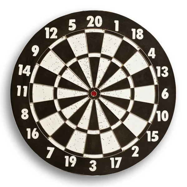 Dartboard Isolato Sfondo Bianco Percorso Ritaglio — Foto Stock