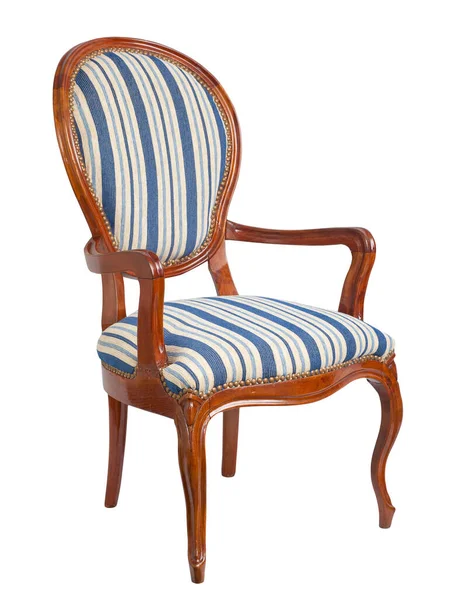 Vintage Chair White Background Clipping Path — 图库照片