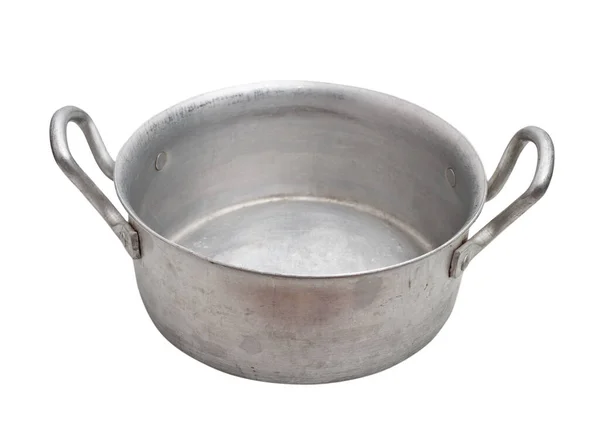 Aluminium Pot Isolated Clipping Path — Stockfoto