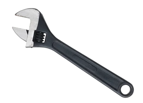 Adjustable Wrench Isolated White Background Clipping Path — Foto de Stock