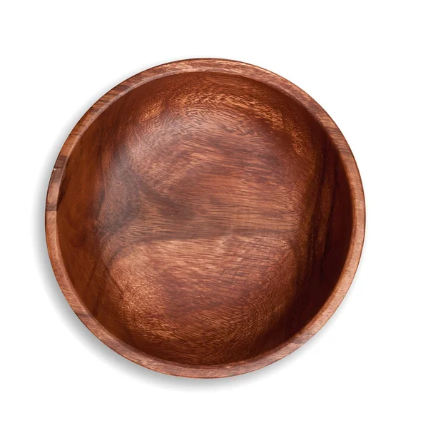 Wooden Plate Isolated Clipping Path — 스톡 사진