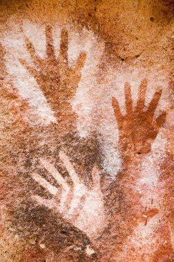 Ancient cave paintings in Patagonia, Argentina.