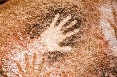 Ancient cave paintings in Patagonia, Argentina.
