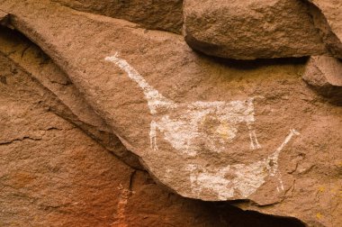 Ancient cave paintings in Patagonia, Argentina