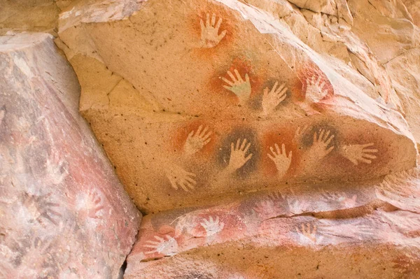 Ancient Cave Paintings Patagonia Southern Argentina — Fotografia de Stock