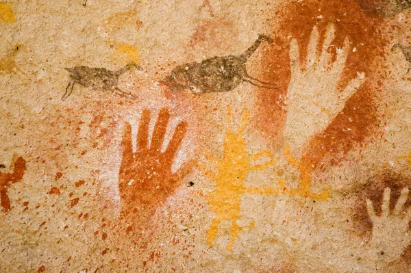 Ancient Cave Paintings Patagonia Argentina — Foto Stock